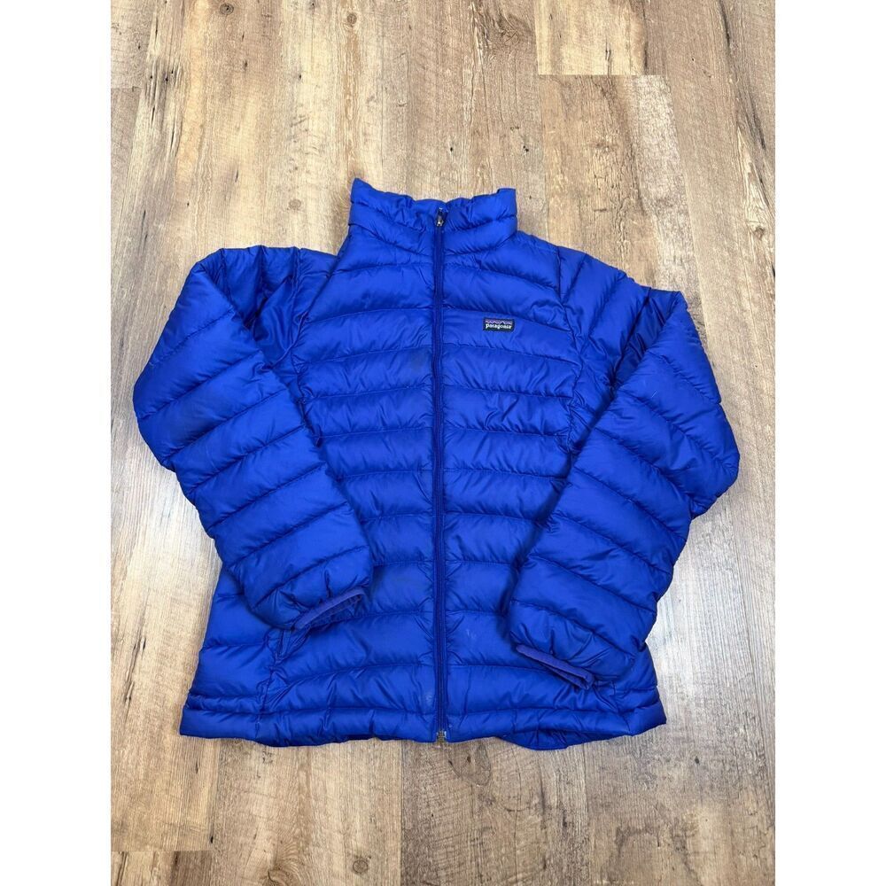 Patagonia Girls XL (14) Puffer Jacket Full Zip Mock Neck Down Insulated *Read